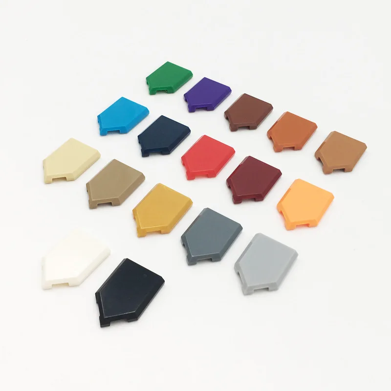 [89Pcs]【50g】 Model 22385 Interlocking 2x3 Shield-shaped Light Panel, Children DIY STEM Building Blocks Toy