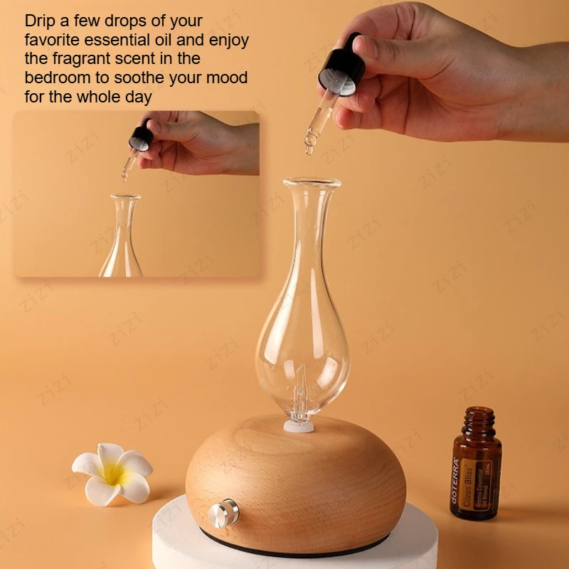 Solid Wood Essential Oil Hotel Home Diffuser Silent Pure Oil Diffuser Waterless Essential Oil Atomizer Diffuser image 2