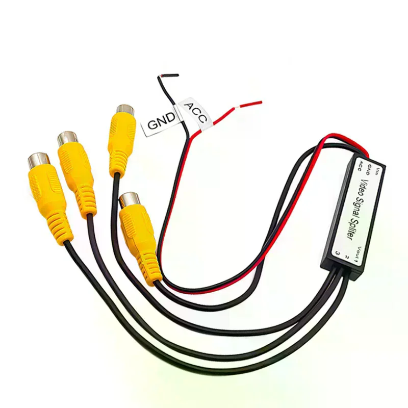 CVBS & AHD720P Video Signal Splitter 1 To 3 Output  Video Booster Amplifier Splitter For Car,Input 3 Output