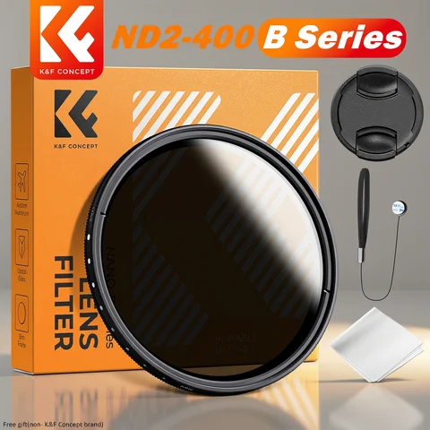 K&F Concept Variable ND Filter 67mm 58mm 82mm ND2 ND400 9 Stops Neutral Density Filter ND2-400 37-49mm 52mm 55mm 77mm 62mm 72mm