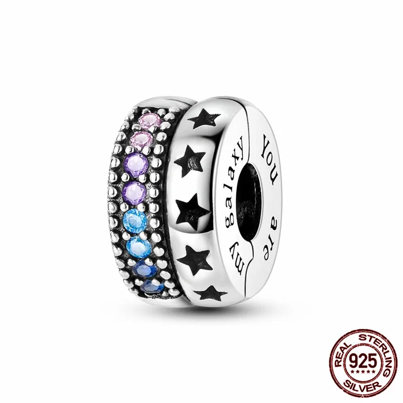 

S925 sterling silver fixed clip charm paired with an original bracelet is a DIY jewelry gift for women.