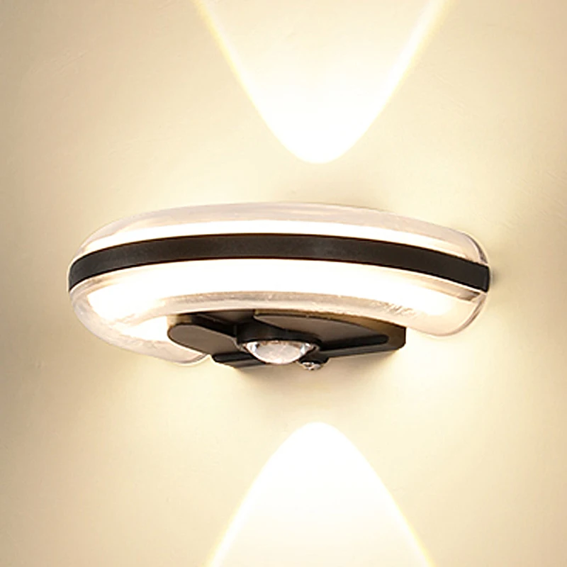 

New LED Light IP54 Outdoor Wall Lamp UFO Shape Acrylic Wall Light Corridor Living Room Bedroom Home Room Decoration10W AC85-265V
