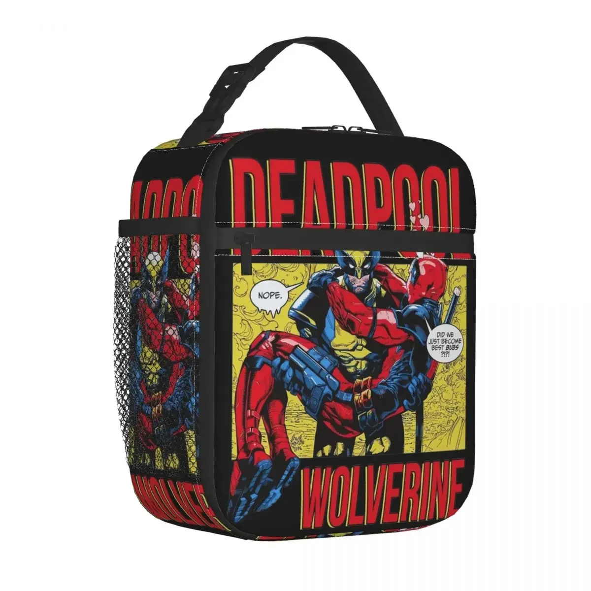 Deadpools Funny Besties Insulated Lunch Bag Cooler Bag Reusable Meal Container Leakproof Tote Lunch Box Food Handbags Travel