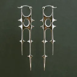 Fashion Zinc Alloy Hollow Thorn Earrings for Women Punk Gothic Ear Clips Vintage Retro Statemen