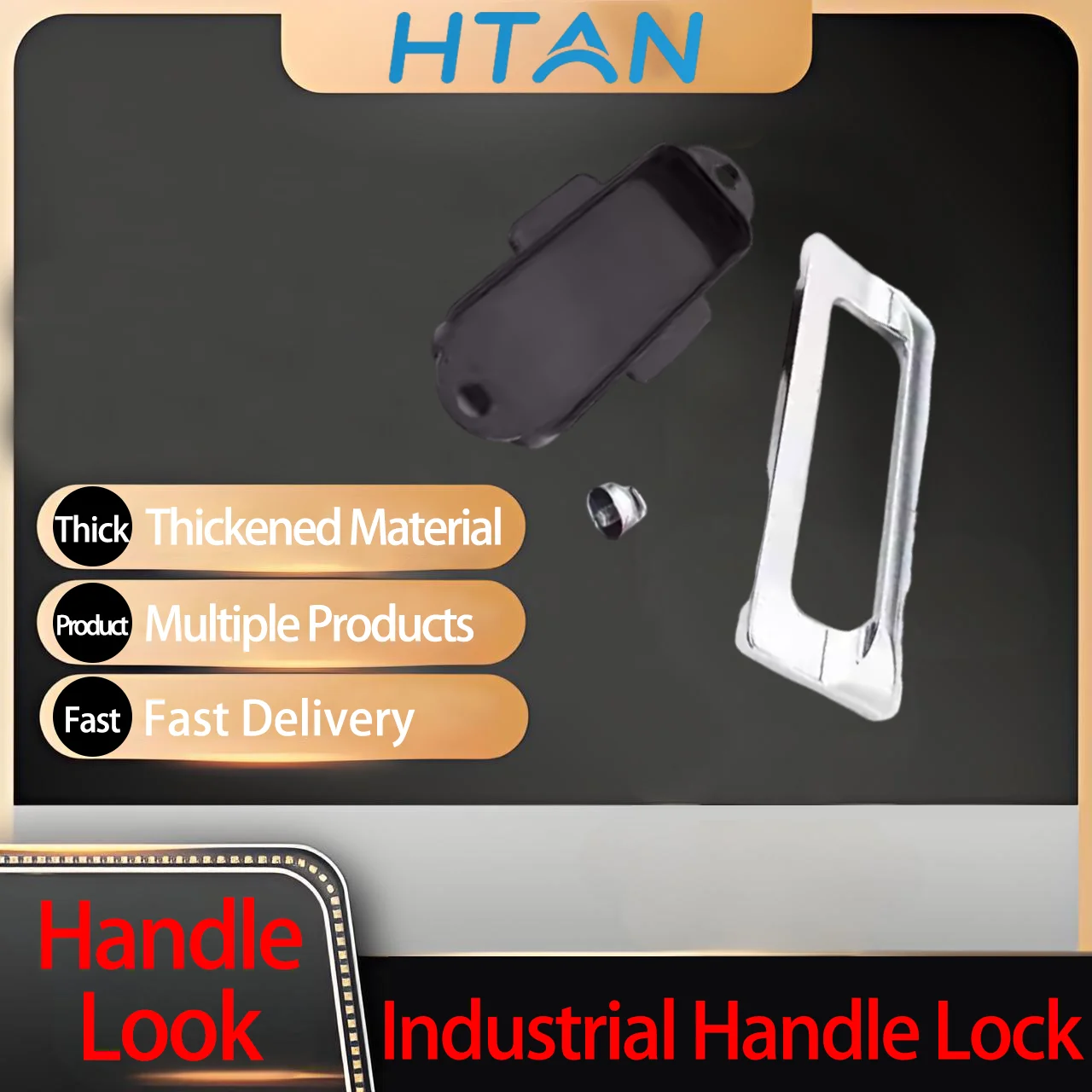 Zinc Alloy Chrome Plated Flat Rectangular Handle for Industrial Electrical Distribution Box Cabinet Embedded Sliding Hardware