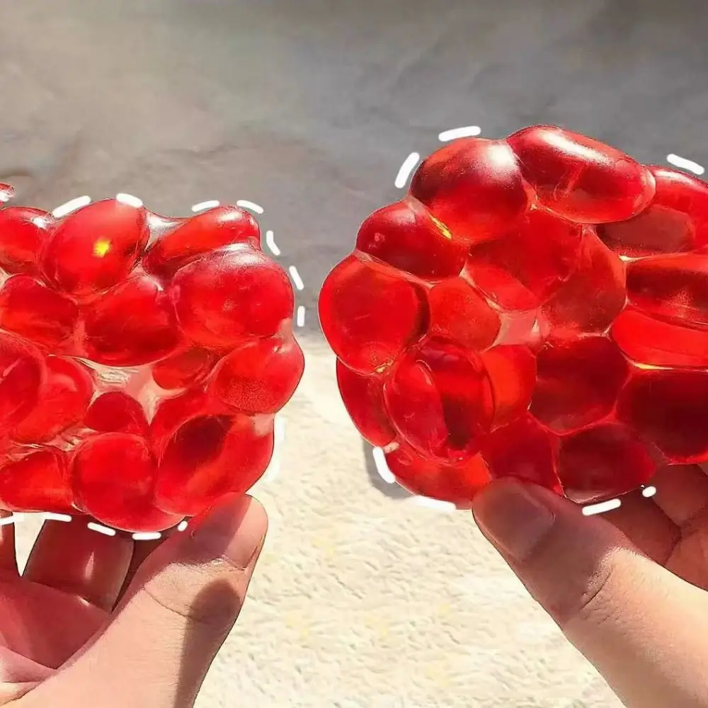 Novelty Simulation Transparent Crunchy Squeeze Super Soft Elastic Slow Rebound Pearls Colorful Creative Pearls Squeeze