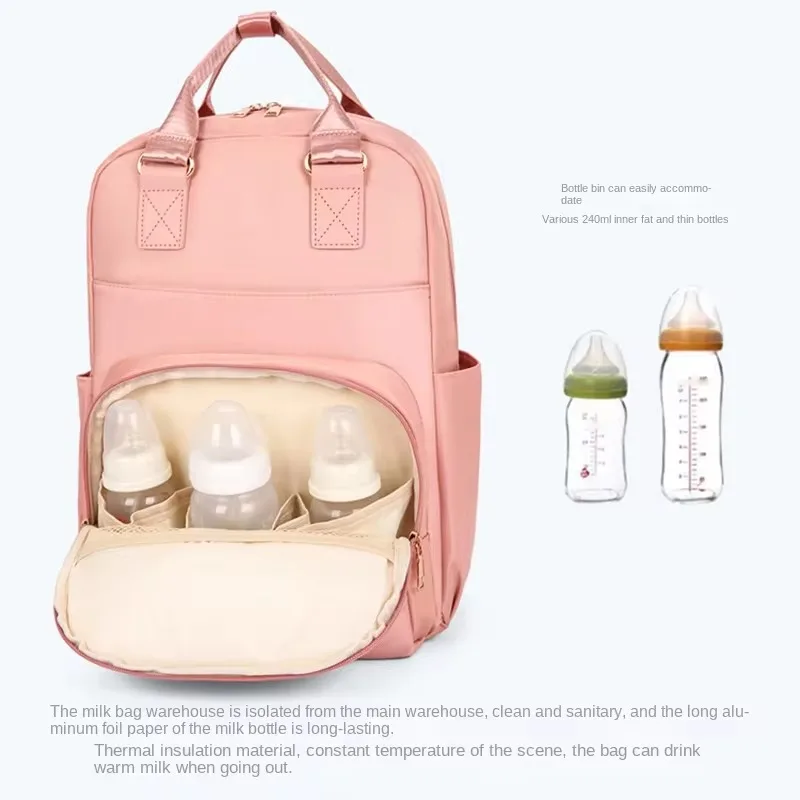 Mommy Bag Female 2024 New Women\'s Maternity Bag Mother and Baby Backpack Computer Bag Large-capacity College Wind Shoulder Bag