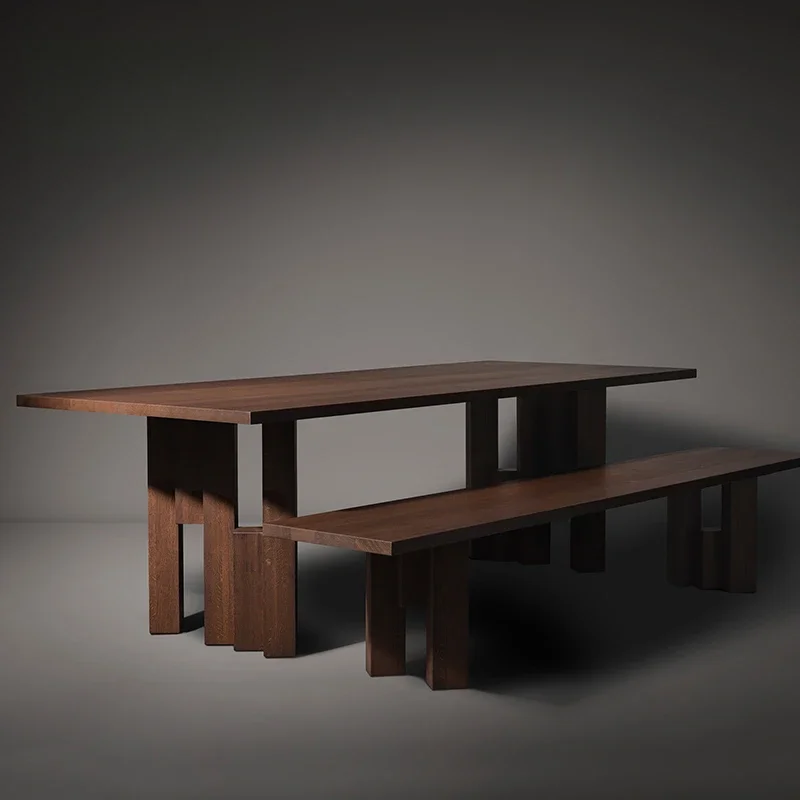 طاولة شاي وكرسي من الخشب الصلب والرياح الرملي من وابي، طاولة شاي بسيطة وحديثة، طاولة قهوة، إضاءة راقية #2