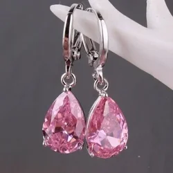 Delysia King-pendientes de cristal de circón cúbico para mujer, aretes colgantes de oreja de gota de agua versátiles, regalo de cumpleaños, temperamento elegante, moda