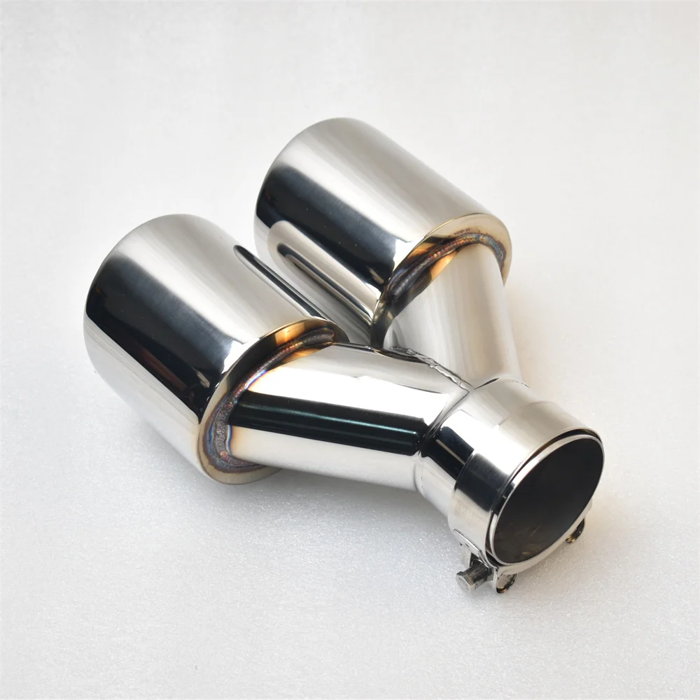Sebring Doppel-Auspuffblende 2,5 Zoll Einlass 3,5 Zoll Auslass 8 Zoll Länge Polierter 304 Edelstahl Endrohrspitzen 1,2 mm Dicke – Detail 5