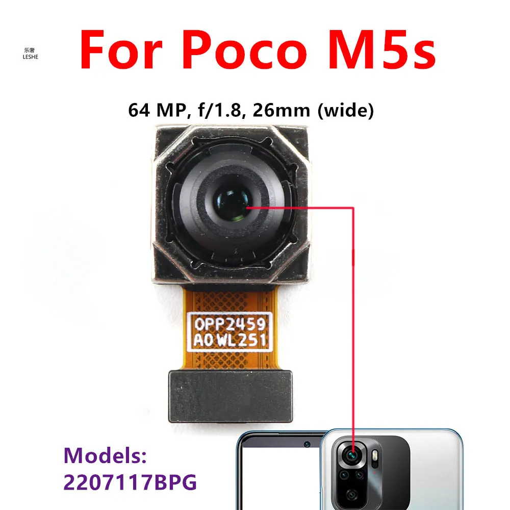 

64MP Main Back Camera For Xiaomi Poco M5s Rear Camera Module Smartphone Repair Parts 2207117BPG