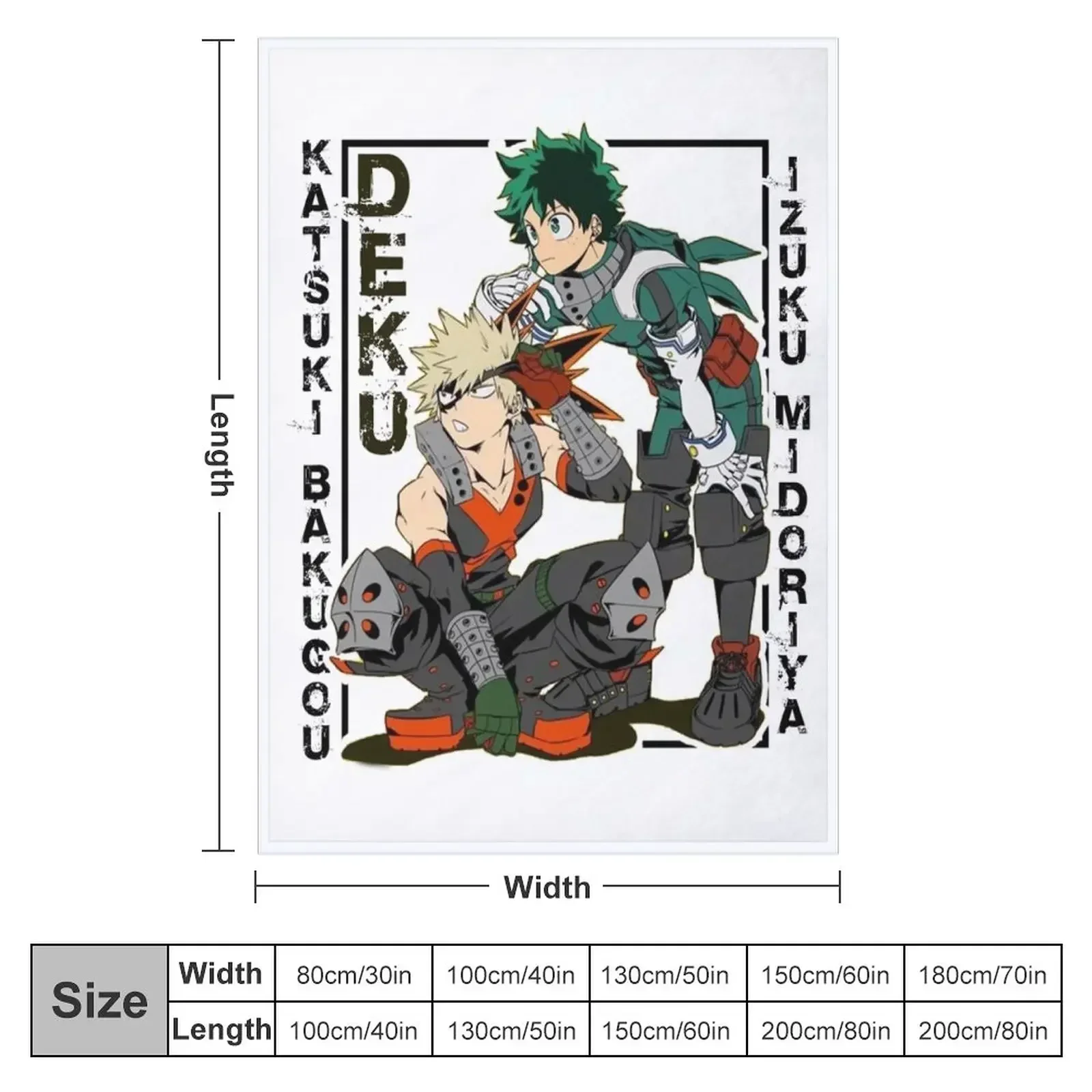 izuku midoriya & Katsuki Bakugou Throw Blanket couch cozy soft plush fuzzy picnic outdoor blanket