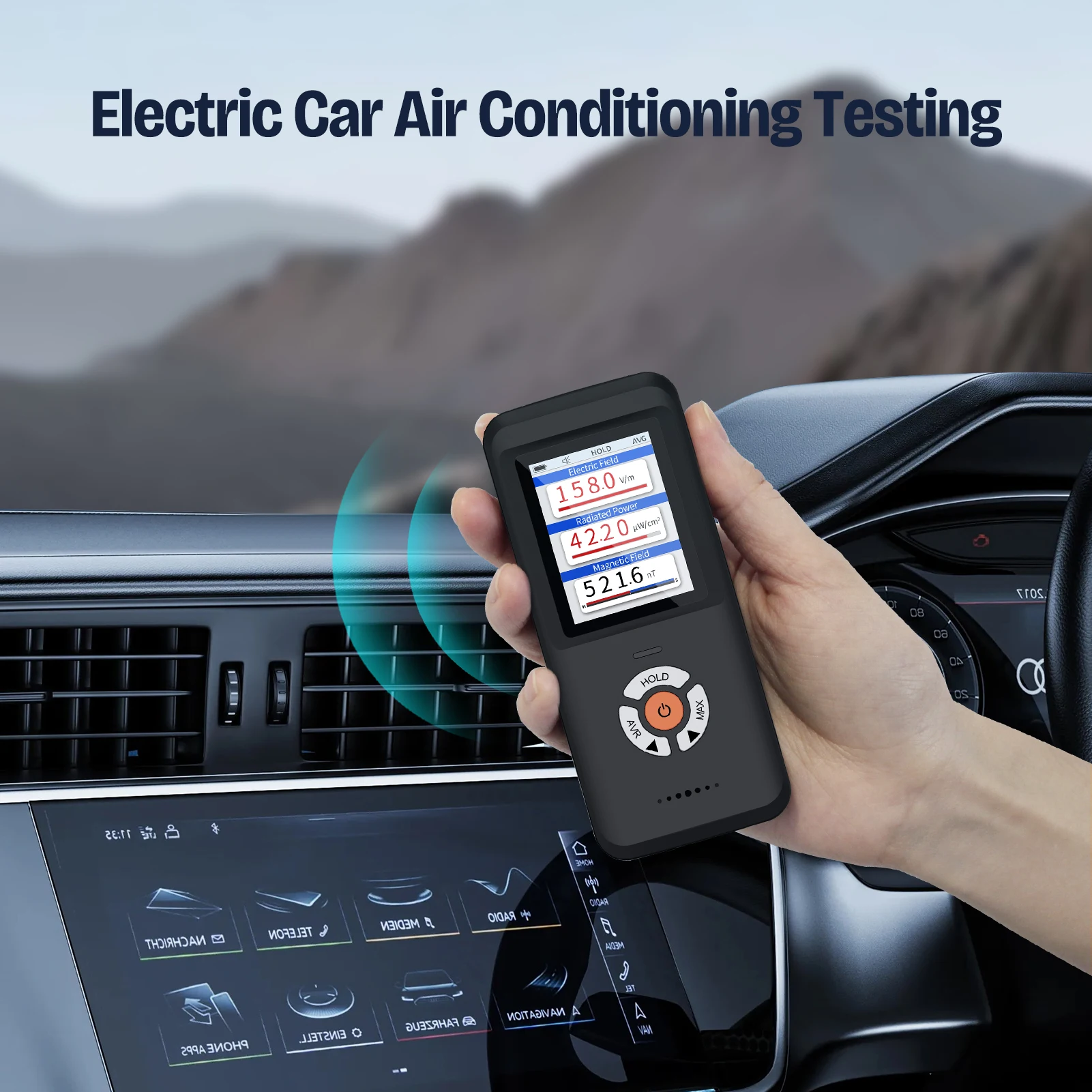 EMF Meter, Upgrade 3-in-1 Rechargeable Electromagnetic Field Radiation Detector for EF RF MF EMF Inspections and Ghost Hunting