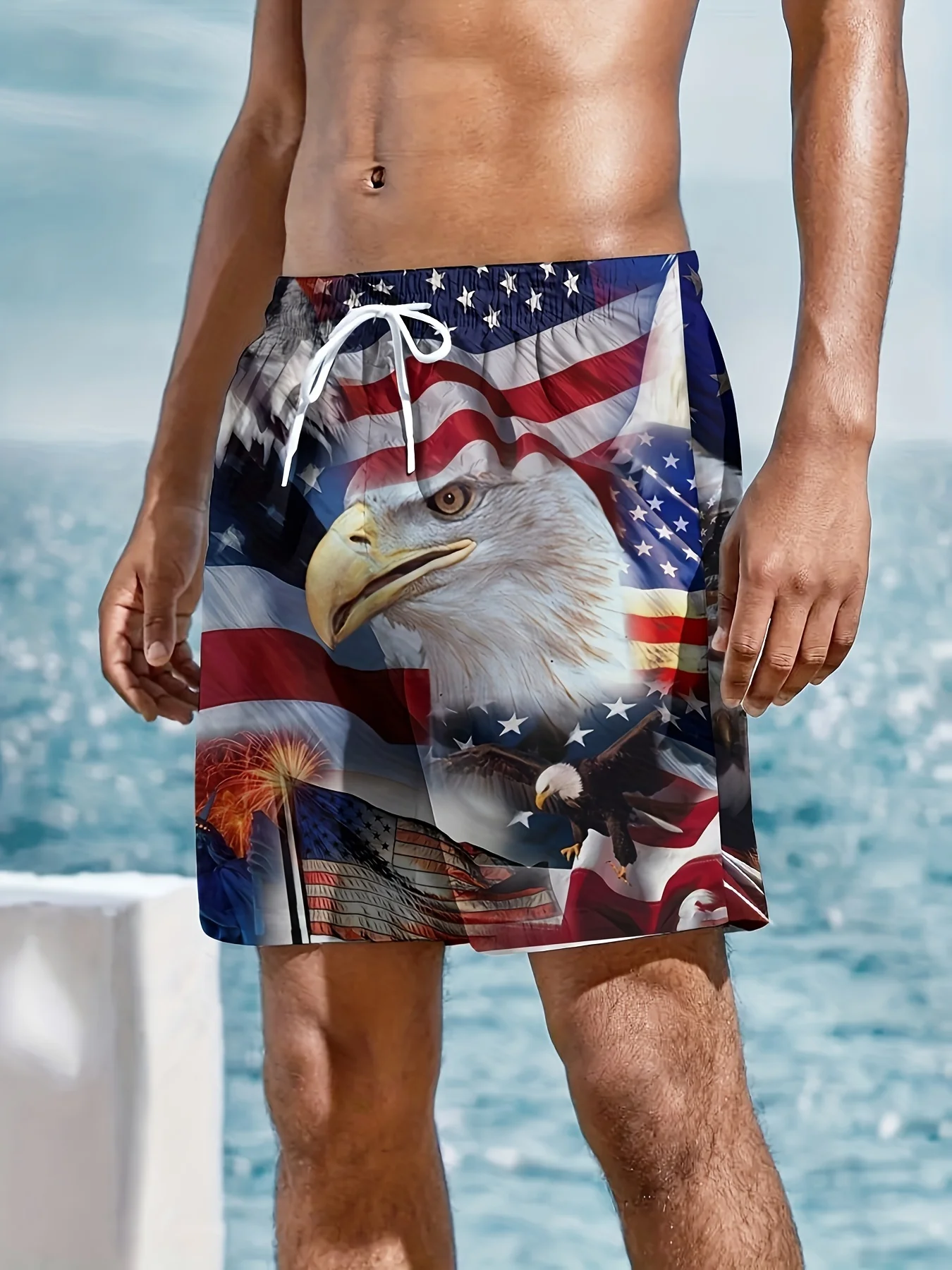 

Повседневные модные шорты с 3D принтом орла — летние быстросохнущие дышащие шорты для взрослых — повседневные спортивные шорты — обычные и большие размеры