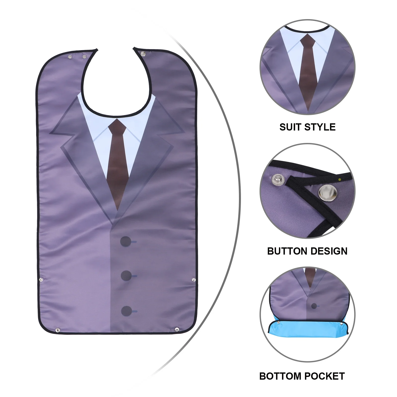 

Водонепроницаемый нагрудник для взрослых, защита для одежды для пожилых людей, пацієнтов пожилых людей, уход за столовой