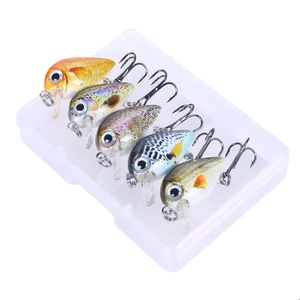 High Quality New Office Garden Indoor Fishing Lure Tool Plastic + Steel Replacement Reused 10# Hook 3D Eye 5 Pcs