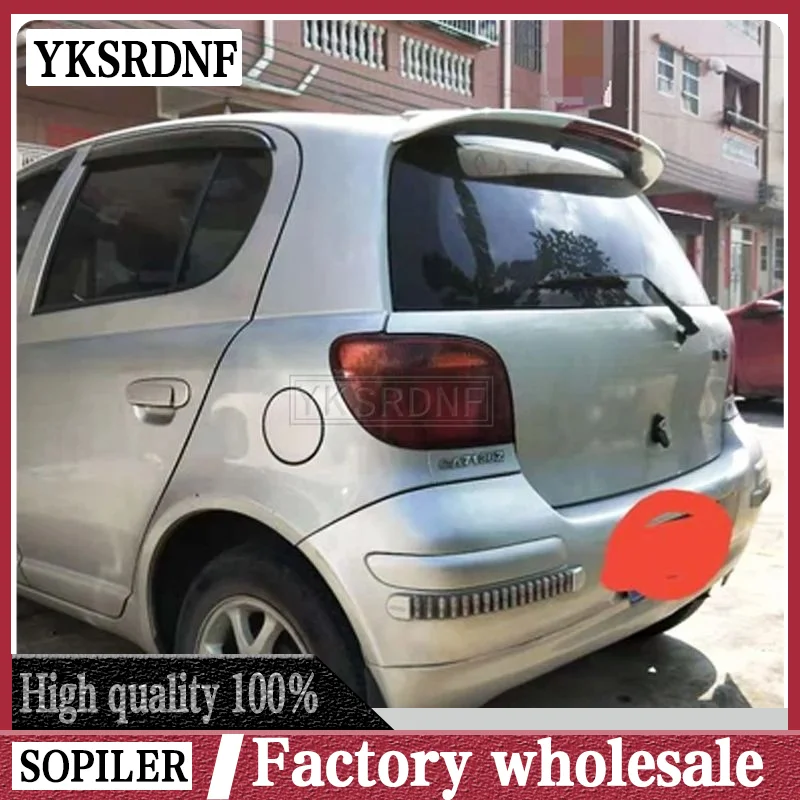 Use For Toyota Vitz Spoiler Rear Trunk Lid Car Spoiler Wing 2002--2013 ABS Material Customize Color DIY Paint Sport Car Spoiler