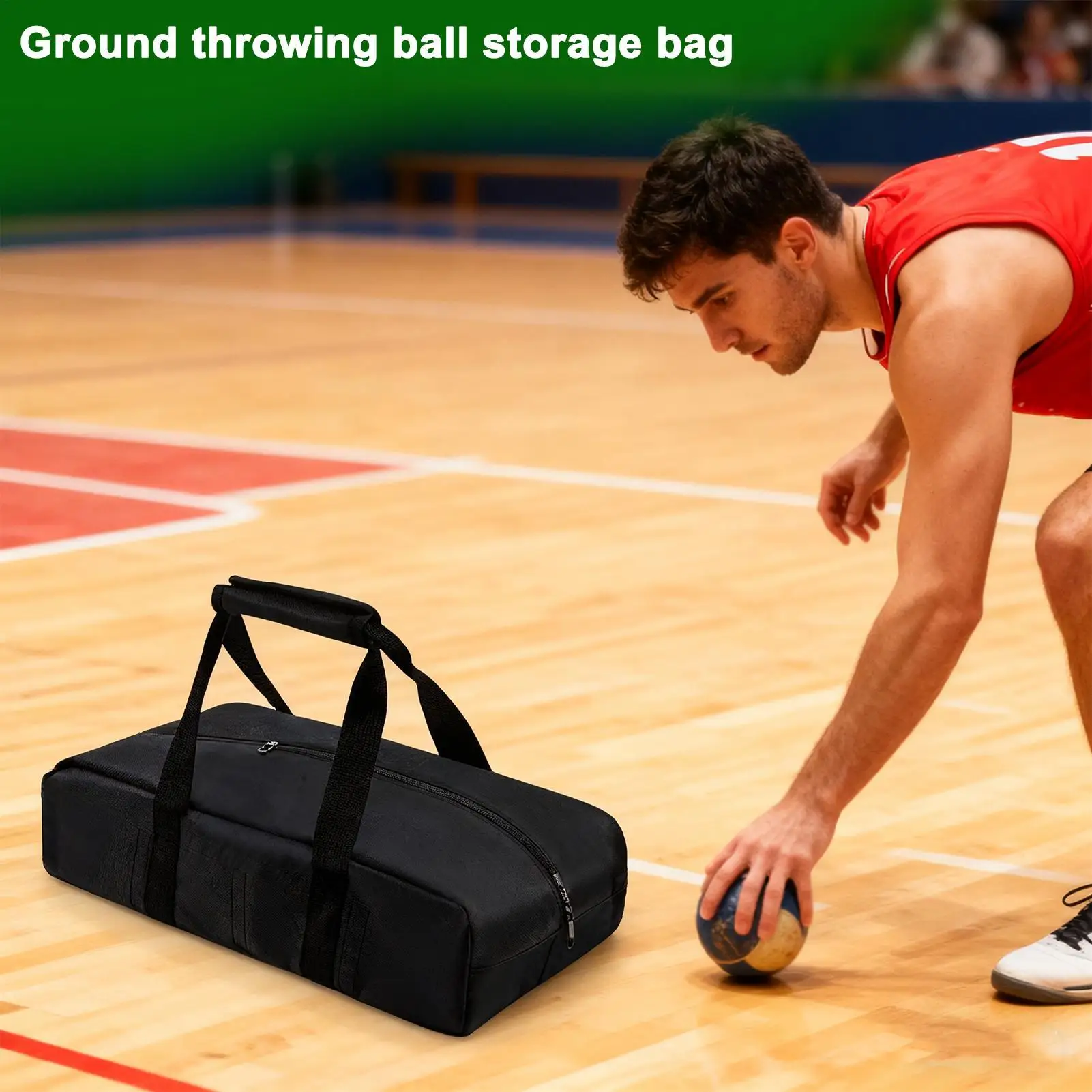 Bolsa de pelota deportiva con 8 compartimentos, bolsa impermeable con capacidad para 8 pelotas para deportes, para interior, exterior, patio, césped, juego de entrenamiento en la playa