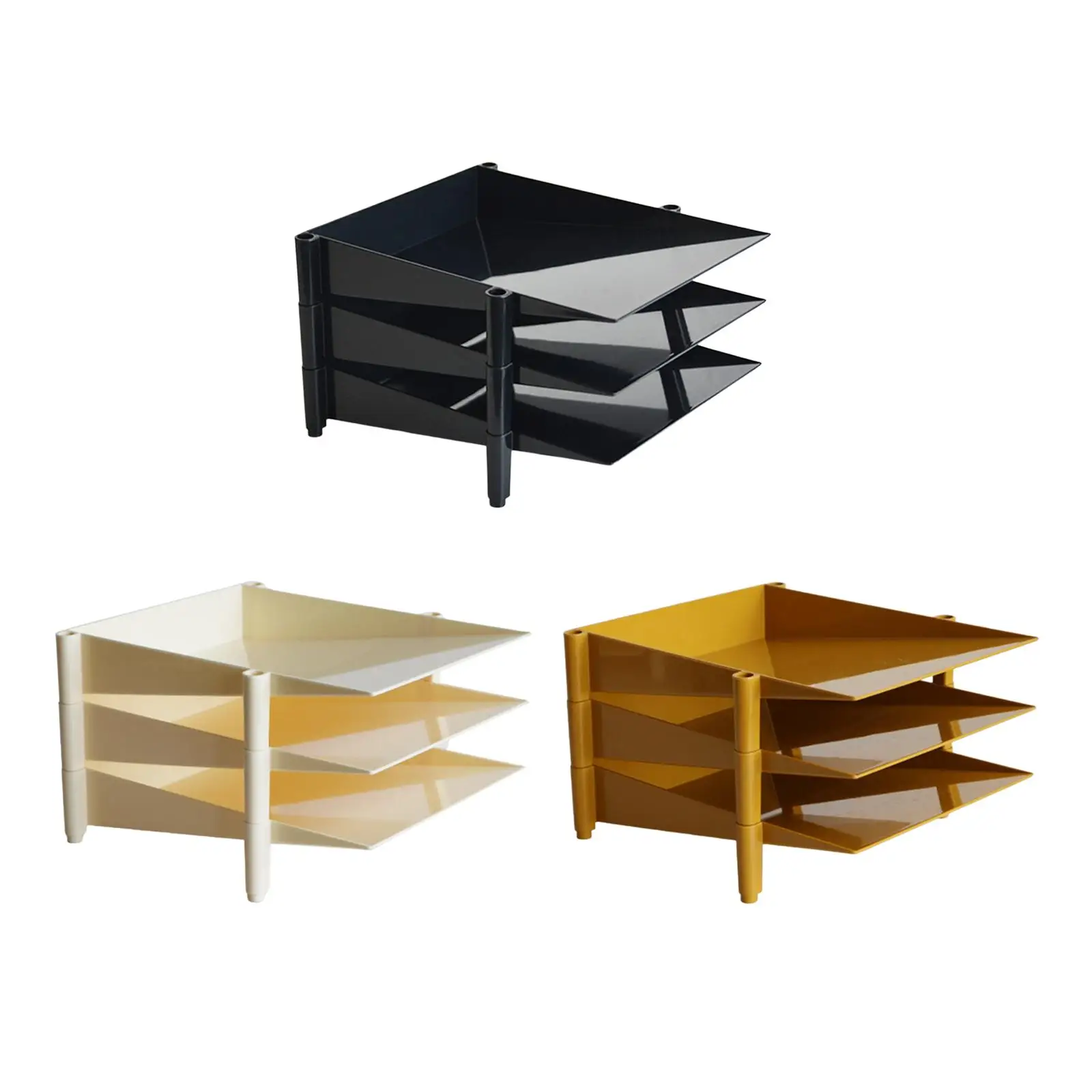 

Desktop Storage Rack, Letter Shelf Rack Tray files Papers Efficient Stationery,