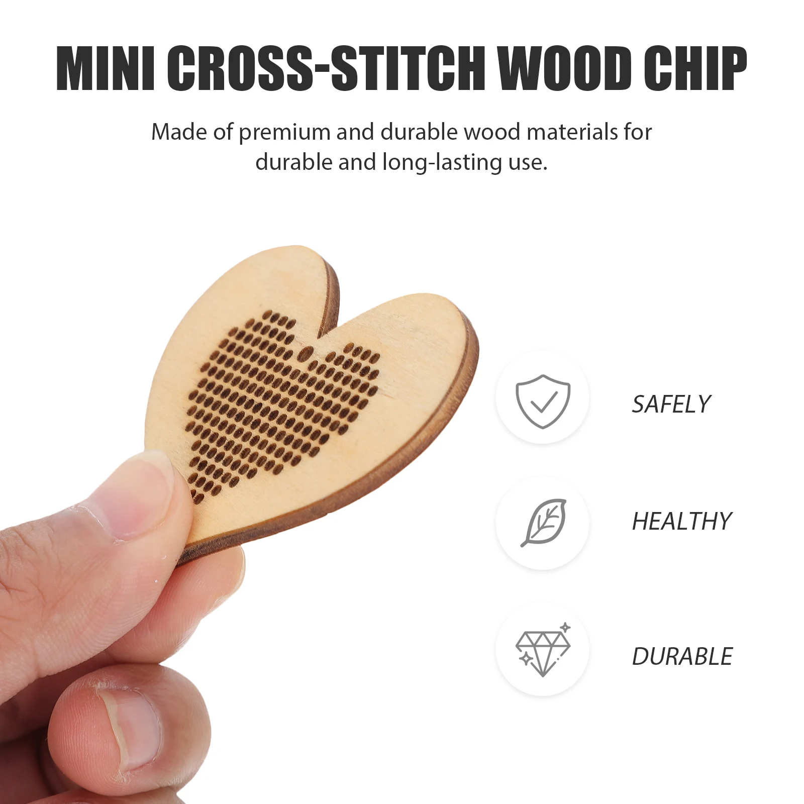 

5 Pcs Mini Cross Stitch Wood Chips Portable Embroidery Kit Pedant Gift Pendants Hand Embroidered Diy Handmade