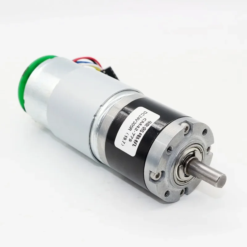 42 DC planetary gear motor Speed regulating motor 775 variable speed belt encoder large torque positive and negative rotation