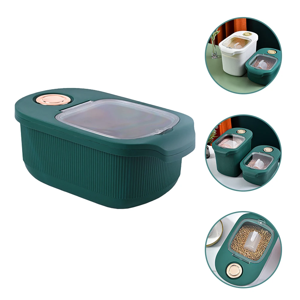 

Large Capacity Rice Storage Box Insect proof Container Grain Flour Bucket Sealed Dispenser Home Kitchen Premium Safe