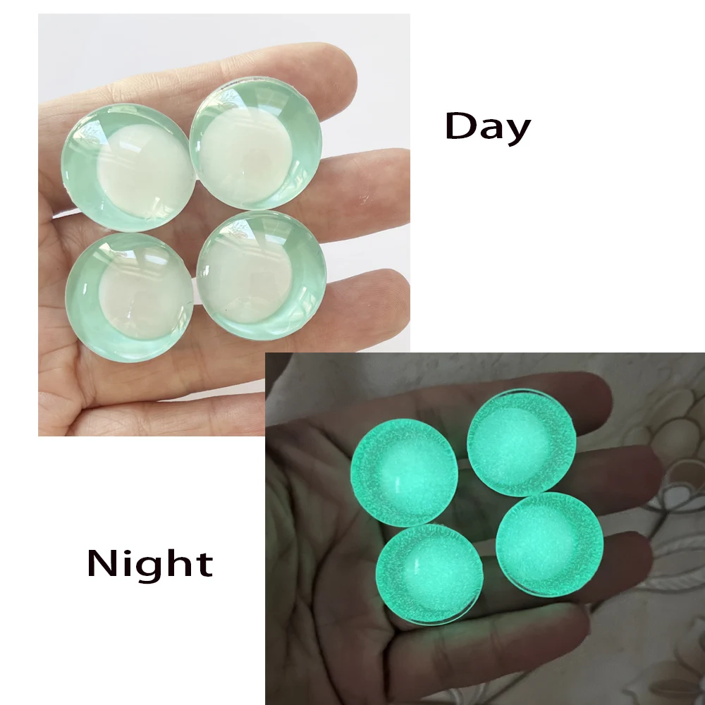 10 Paar Leuchtende Pupillenaugen 20MM 25mm 30mm 3D Komische Runde Glitzer-Spielzeugaugen mit Leuchtscheibe und Hartem Unterlegscheibe – Detail 1