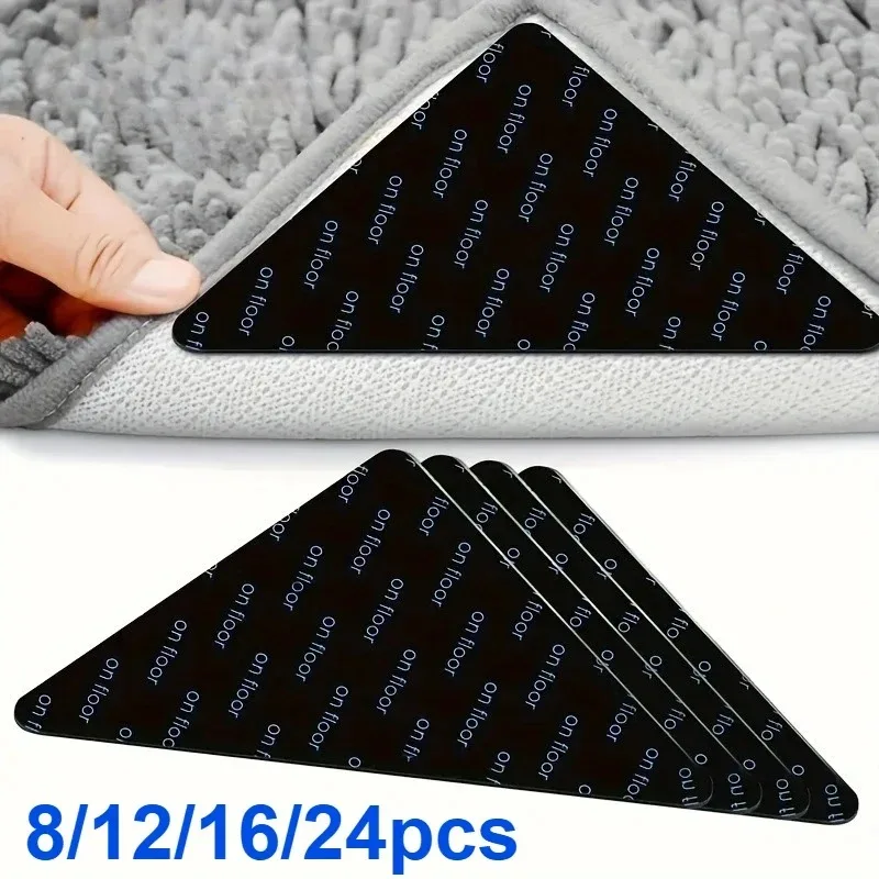 Thicken No Damage Rug Tape for Hardwood/Tile Floors,Non Slip Rug Stickers Rug Grippers for Area Rugs,Carpet Corners Sticky Pads