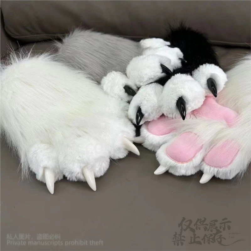 Furry Anime Fursuit Kigurumi Cosplay Animal Claws Nails Gloves Wearable Furry Animal Paw Cos Cat Rabbit Fox Dog Props Customized