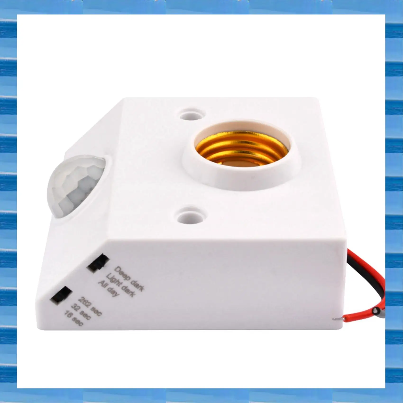 

AT53 2X E27 Светодиодный держатель лампы PIR Инфракрасный датчик человеческого тела Держатель лампы 220 В с регулируемым переключателем