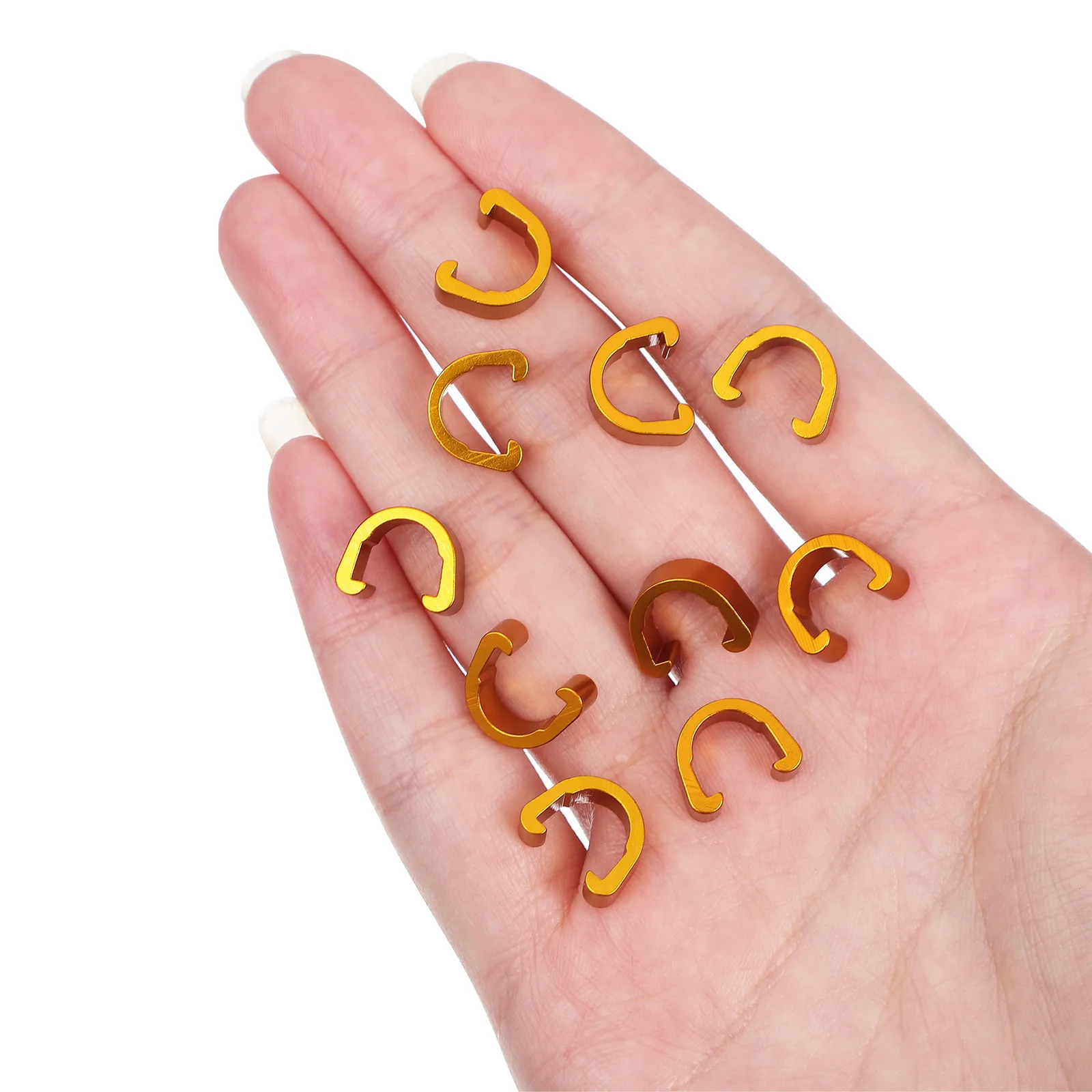 10 قطعة C كليب الدراجة مشبك سبائك الألومنيوم كابل تثبيت خفيفة الوزن دائم لخطوط فرامل دراجة الطريق C على شكل مشبك