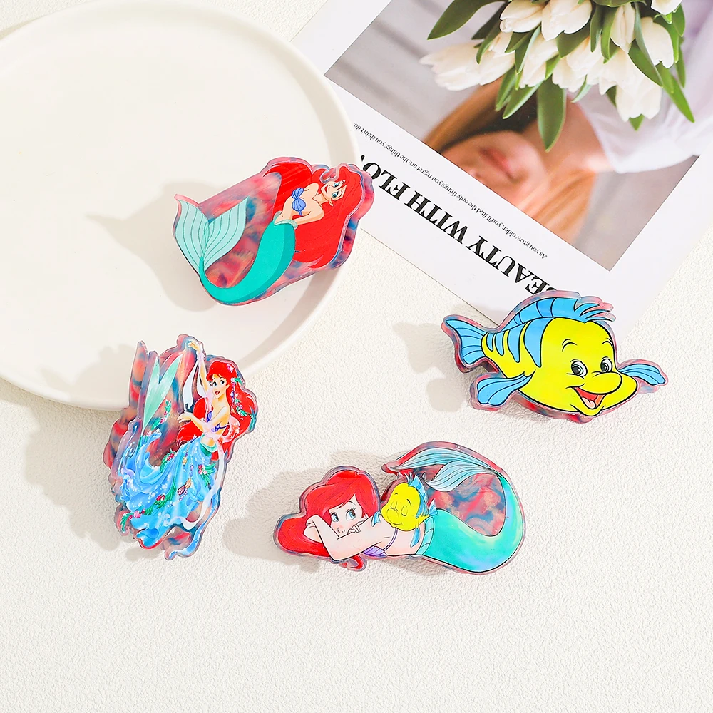 

1 шт./4 шт., милый коготь для волос русалки Диснея, многофункциональный аксессуар для волос, коготь для волос