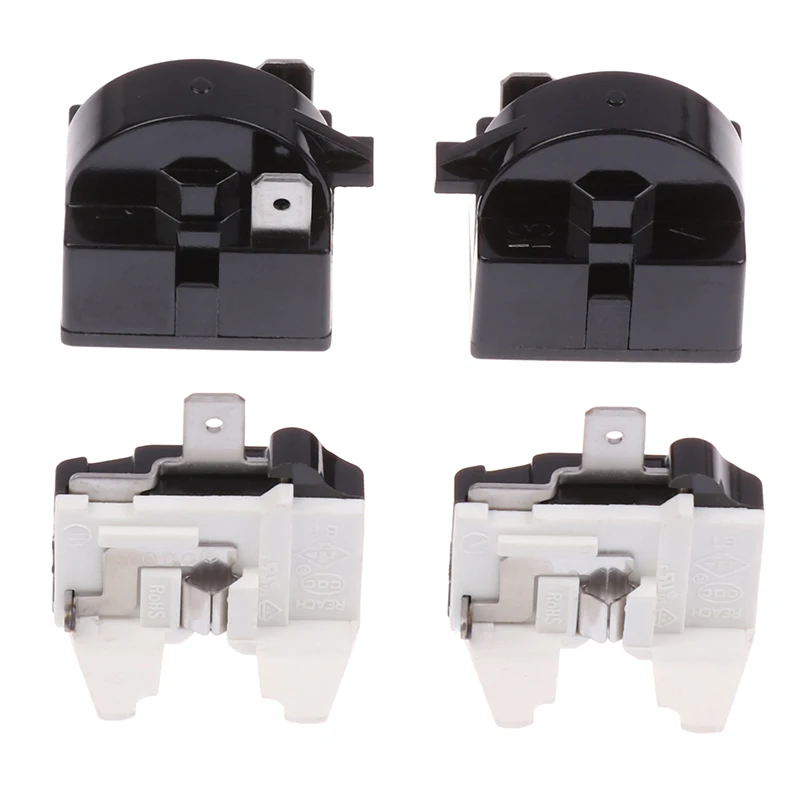 1Set Refrigerator Compressor PTC Start Relay Refrigerator Starter Overload Protector 1/2 Pin 15Ohm 1/6H Replacement Protector