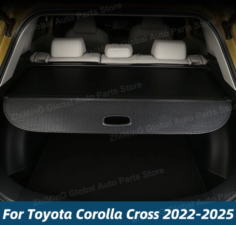 Car Trunk Curtain for Toyota Corolla Cross XG10 Hybrid 2022~2025 Waterproof Retractable Cargo Pad Partition Covers Accessories