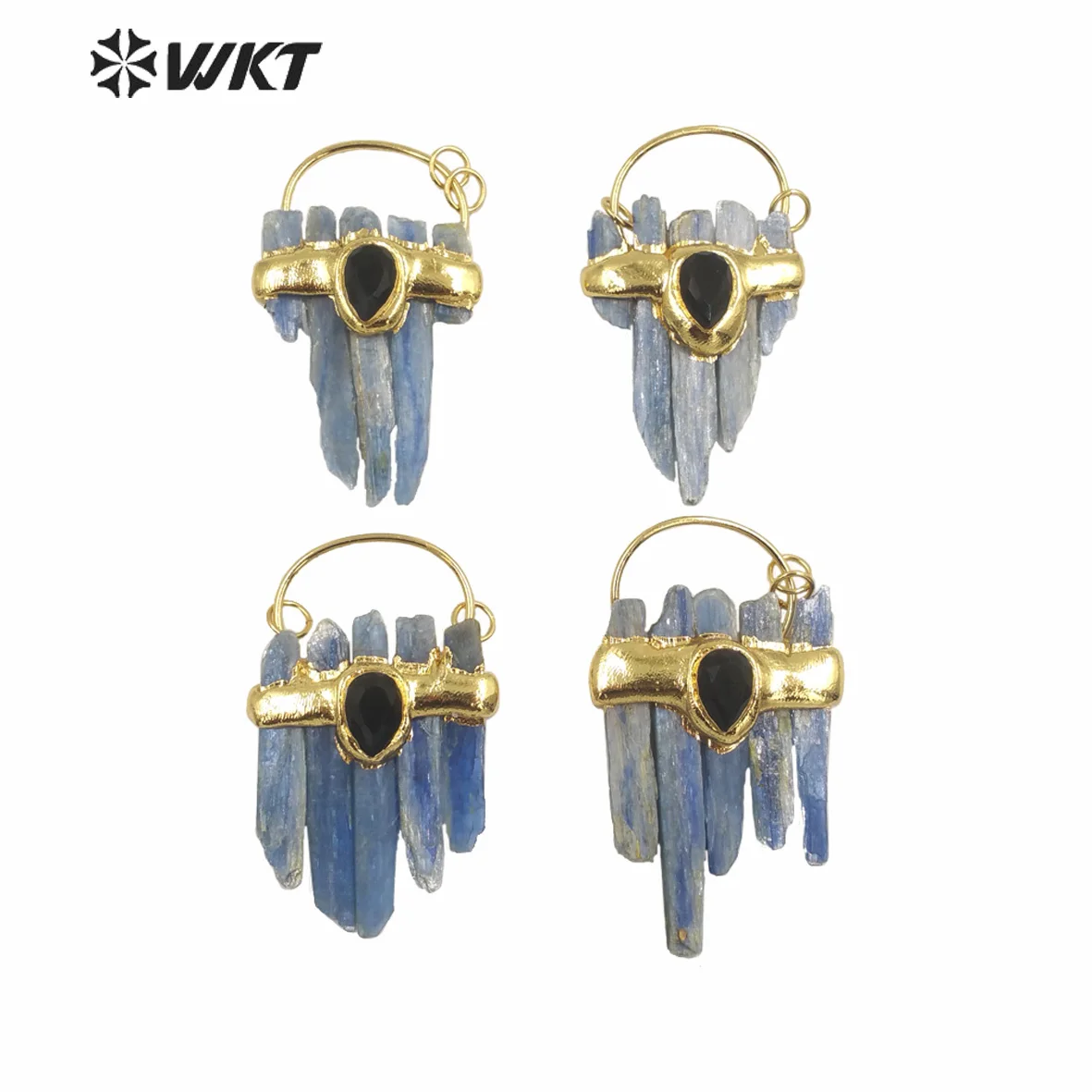 

WT-P1939 Удивительное новое необработанное синее кианитовое ожерелье с большим камнем, винтажное богемное массивное ожерелье, подвески