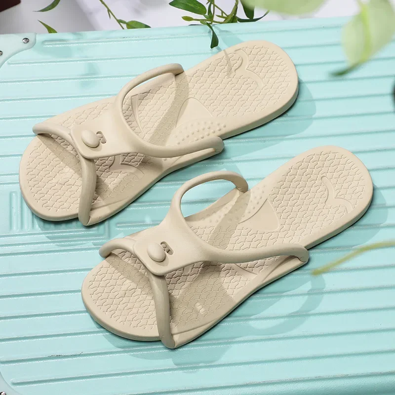 Eva Soft-soled Slippers for Travel Portable Flip-flops for Women Taking Hotel Business Trips At Home Foldable Couples