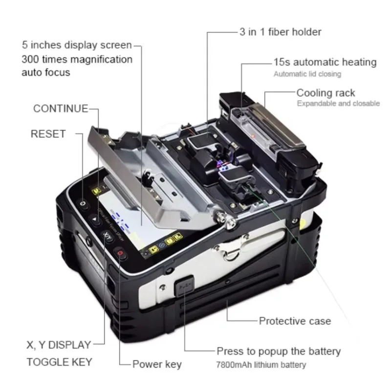 Signal Fire AI-7C Optical Fiber Fusion Splicer Electric Ftth Welding Machine 5 Years Free After Sale Service in stock