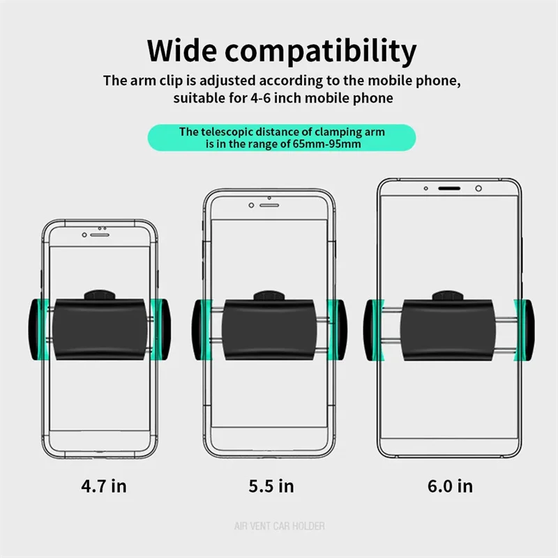 Mini Car Phone Holder Mobile Phone Clip Holder Stand Auto Air Vent Cell Phone Stand For iPhone Xiaomi Samsung Car Air Vent Mount