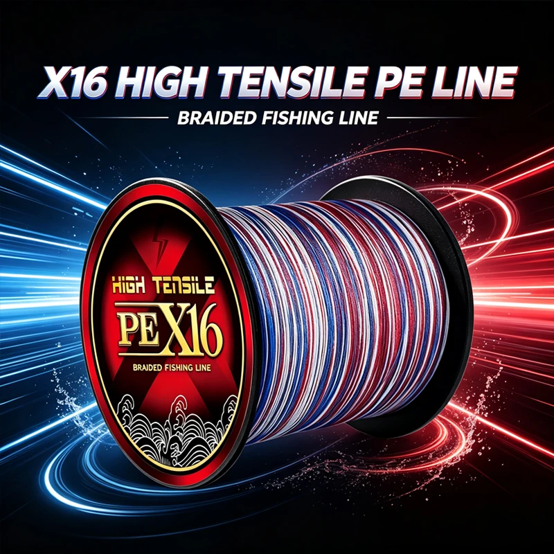 Upgrade16 Strands Braided Carp Multifilament Wire 300/500/1000M Super Strong Durable Smooth 100% PE Fishing Line Accessories
