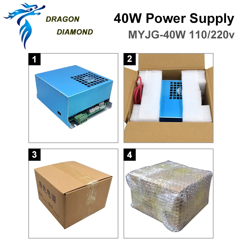 

Dragon Diamond MYJG 40W 50W 60W CO2 Laser Power Supply for Co2 Laser Cutter Power Supply Laser Tube Power Supply