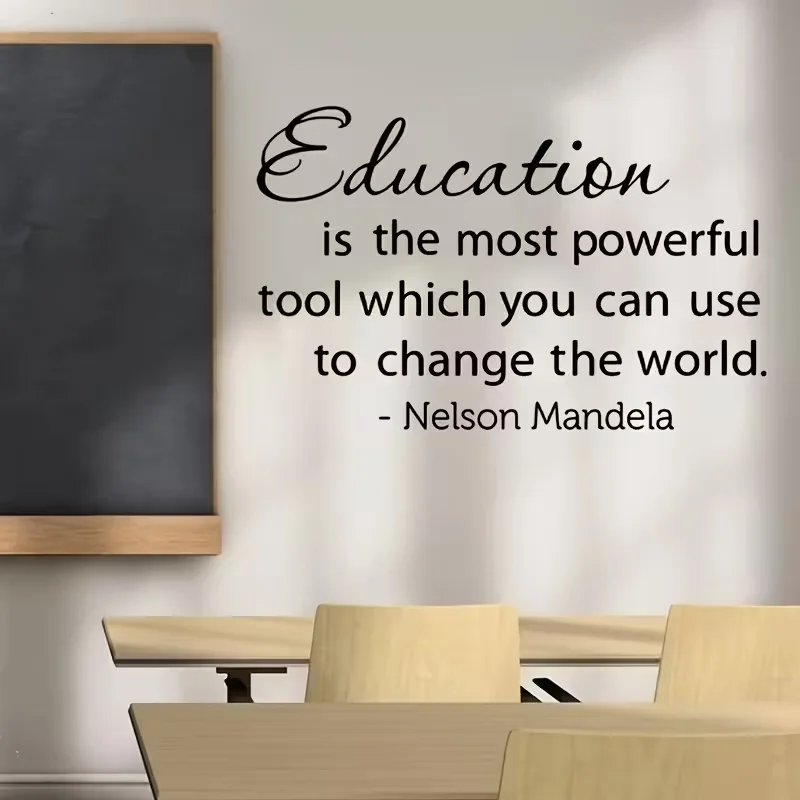 A Wall Sticker Featuring a Famous Motivational Quote: 