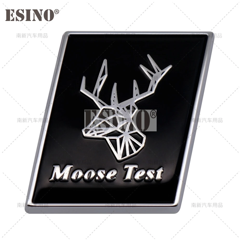 3D Prancing Moose Test Metal Adhesive Rear Trunk Emblem Badge Sticker for Volvo XC40 XC60 XC70 XC90 V40 V60 V90 S40 S60 S80 S90