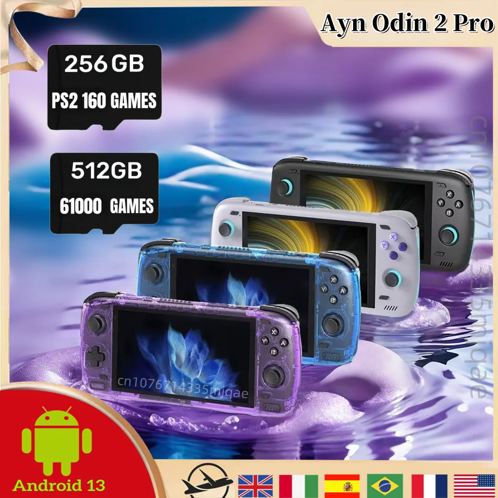 

Ayn Odin 2 Pro Retro Handheld Video Player Game Console 6Inch Touch Screen Android13 12G+256G Wifi Bluetooth HD PSP PS2 480Game