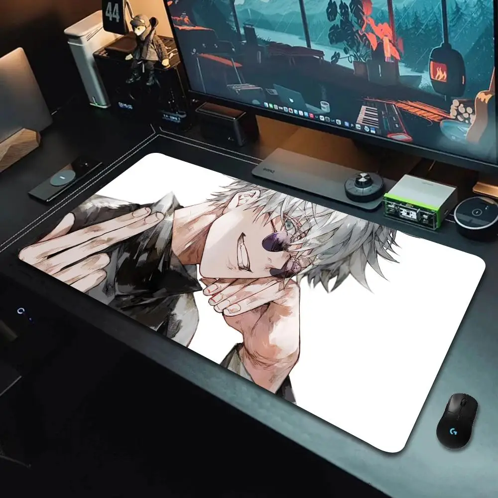 

Jujutsu Kaisen Mouse Pad Anime Carpet Gamer Computer Black White Keyboard Gaming Accessories Desk Mat Gojo Satoru large Mousepad