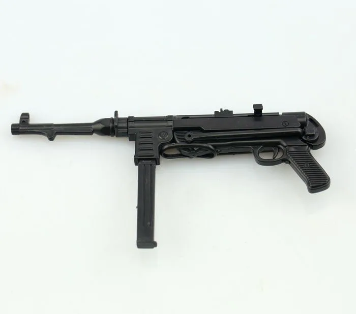 1/6th Mini MP40 Submachine Gun World War II Plastic Assembled Firearm Puzzle Model for 12 Inch Action Figure Soldiers Toys