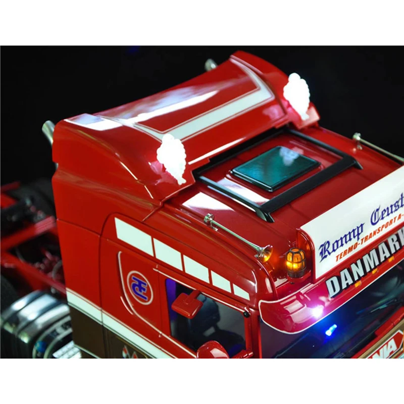 2pcs LED Luminous Doll Lighting Roof Decorative Lamp for 1/14 Tamiya RC Truck Tipper SCANIA 770S VOLVO ACTROS AROCS MAN VOLVO