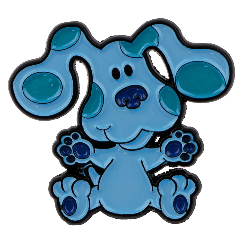 Naughty Blue Spotted Dog Enamel Pin Brooches on Clothes Badge Bag Clothes Lapel Woman Men Jewelry Gift