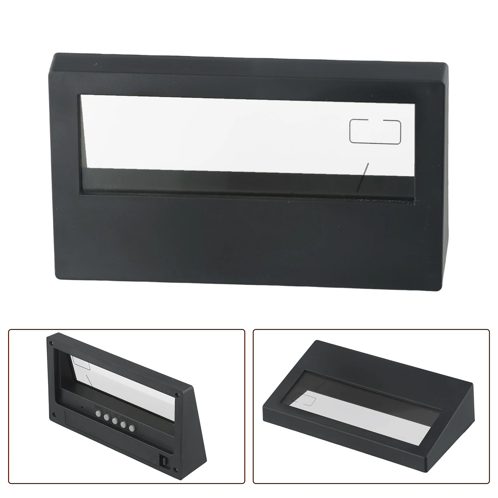 

Temperature Weather Alarm Clock Office School Weather Black Indoor Temperature LCD Screen 13*3*7cm 9.6cm X 3.5cm