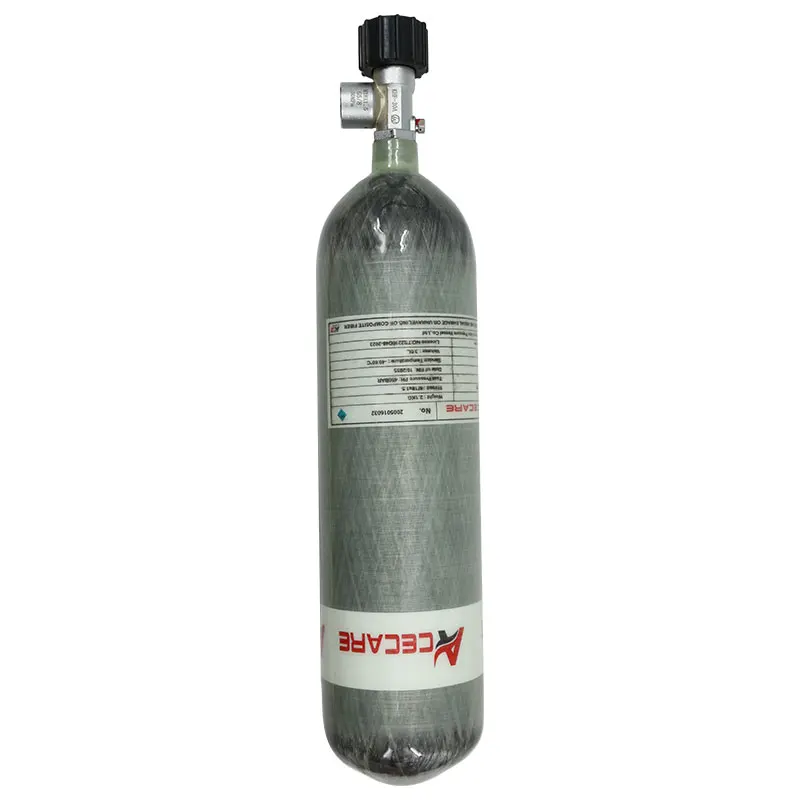 Acecare 3L HPA 300Bar Carbon Fiber Cylinder 4500psi Diving Tank With Normal Valve For Scuba Diving Fire Safety