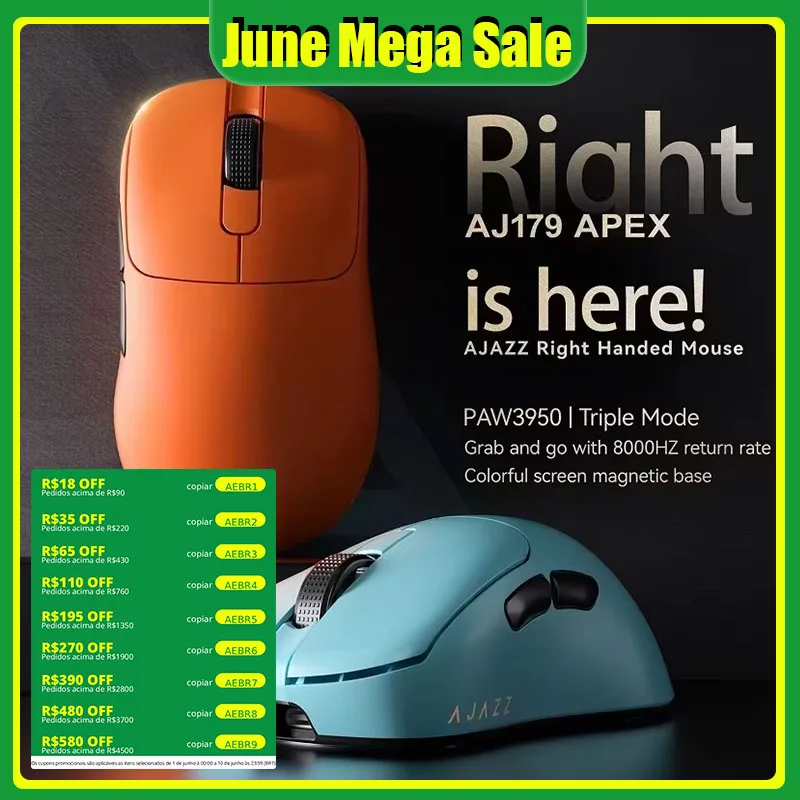 AJAZZ AJ179 APEX PAW3950 8Khz Wireless Gaming Mouse with Magnetic